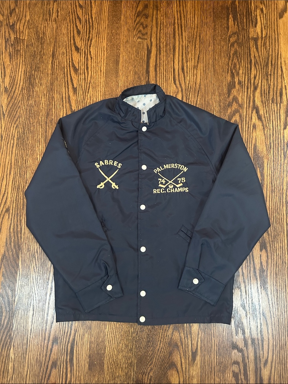 Vintage 70s Snap Button Coaches Jacket